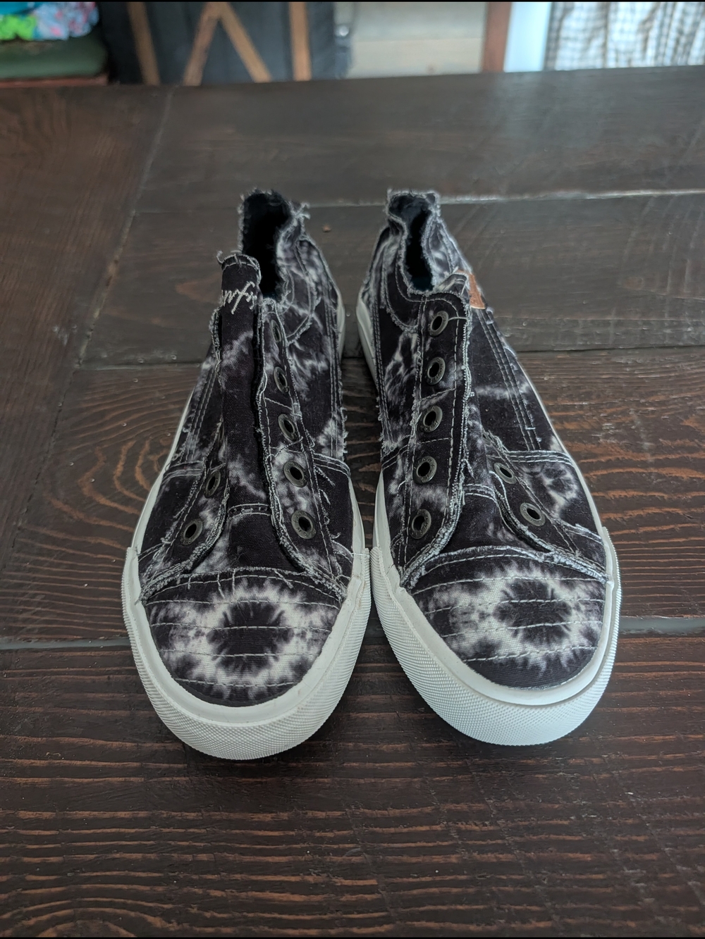 Blowfish Black & White Tie-Dye Slip-On Sneakers